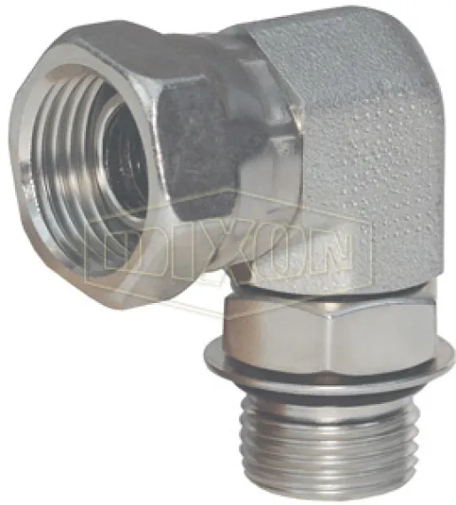 90° SAE O-ring Boss x Female NPSM Swivel Nut Elbow