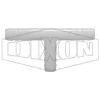 Tuff-Lite® Hose Run x Hose Branch Tee