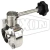 B5107-Series Butterfly Valve with Infinite Handle Weld End top view