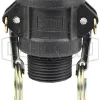 Glass-Filled Polypropylene Cam & Groove Type B Coupler x Male NPT