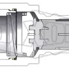 h series iso-b high volume interchange nipple 3d cutaway