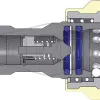 h-series iso-b food grade nylon flanged coupler (female threads)